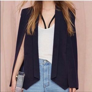 Nasty gal black cape blazer